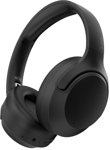 T-fun NC50 Hybrid Active Noise Cancelling Headphones Wireless Bluetooth 5.3,Foldable Over Ear Headphones,Custom EQ via App,65 Hours Playtime,Game Low Latency Mode,Multipoint Connection