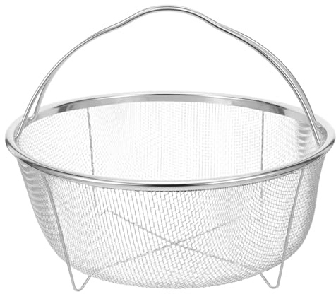 ABOOFAN Panier à Vapeur et Friture en Acier Inoxydable 23 cm – Égouttage Rapide & Cuisson Multifonction pour Légumes, Poisson, Viande – pour Casserole, Cocotte, Cuiseur Vapeur, Cuisine Maison