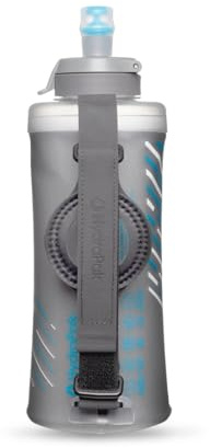 Hydrapak Skyflask Speed 500 ml, Flasque avec sangle pour la main. Pour Trail et Running. Compatible avec les Gilets de Course - Gris