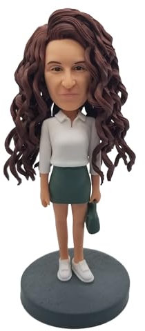 mydedor Wackelkopf, Büroangestellte, personalisierbar, individuell, einzigartig, handgefertigt, Wackelfigur, Actionfigur basierend auf Ihrem Foto