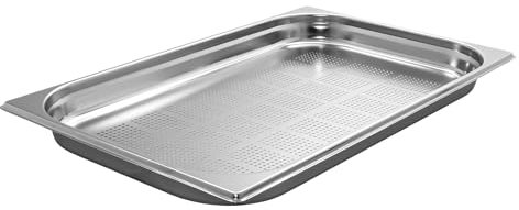 AcMax Récipient gastronorme GN 1/1 - En acier inoxydable - 5 l - Profondeur : 40 mm - Perforé