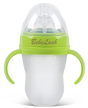BebeLush | Baby Bottle | Advanced Anti Colic | Slow Flow | Breast-Like Teat | Feeding Bottle | Newborn | Bacshield | Antibacterial | 100% | BPA Free | BPS Free | Gravity Ball | (Green)