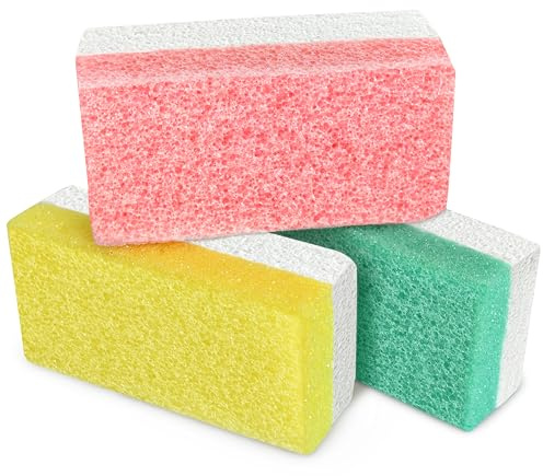 Foot Pumice Stone for Feet Hard Skin Callus Remover Scrubber Exfoliator Pedicure Tools for Dead Skin Removal 3 Count