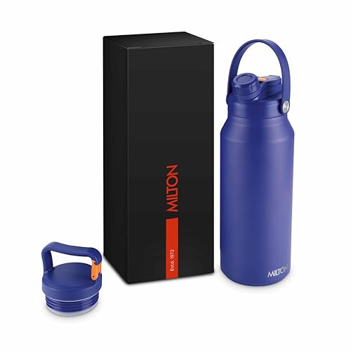 Milton 40 oz Insulated Water Bottle with Straw & Spout Lid – Keeps Drinks Cold for 24H, Hot for 12H Stainless Steel, Double Wall Vacuum Seal – Leakproof, Sports, Gym, Travel Flask Ultrasip(Blue)