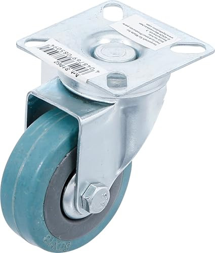 BGS Diy 81962 | Roulette de direction | caoutchouc | avec soccle à visser | Ø 50 mm