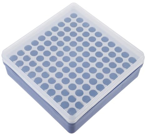 Reagenzglaskasten 100 Löcher Kunststoff Grün für Labor | 1,5ml Passend für Röhrchen, Proberöhrchen Halter und Zentrifugenröhrchenhalter