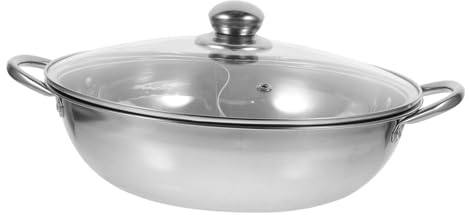Suppentopf, Edelstahltopf, Kochtopf, geteilter Hot Pot, doppelseitiger Behälter, Suppentopf for den Hausgebrauch, tragbarer Multikocher for Hot Pot-Kochen, ideale Küchenversorgung