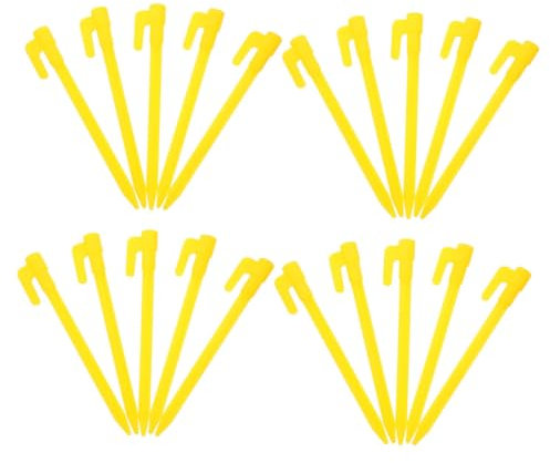 Sosoport 40pezzi Picchetti in Plastica Per Tende Da Gancio Per Ancoraggio Resistente All Usura e Portatile Per Esterni e Reti Da