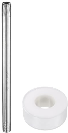 QUARKZMAN Raccordo per Tubo 1/8 NPT x 1/8 NPT Filettatura Maschio | Lunghezza 5.98, Per Collegare Macchina Birra Bagno Gas Aria Impianti Idraulici, In Acciaio Inossidabile