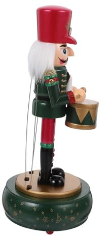 CIMAXIC Caja De Música Cascanueces De Soldado De Madera Figura De Cascanueces Navideño Caja Musical De Cuerda para Salón