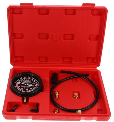 IMIKEYA 1Ensemble Manomètre à Vide Auto Outils de Maintenance et Réparation pour Systèmes de Vide Testeur de Compression de Moteur avec Couverture Caoutchouc