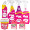 The Pink Stuff - Kit de Limpieza, 5 Productos, Pasta limpiadora milagrosa, Spray Multiusos, Limpiador Baño, Limpiacristales, toilet WC, +2 estropajos