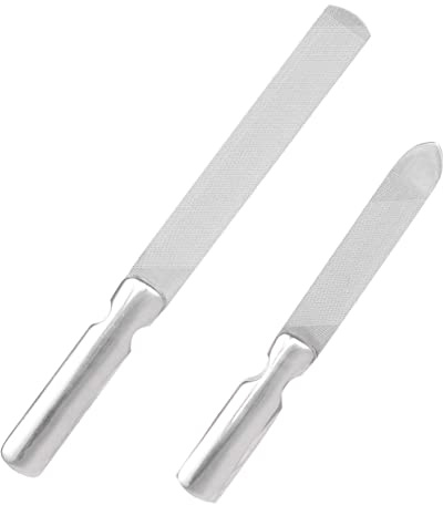 CALLARON Edelstahl Nagelfeile Kurz Lang Beidseitig Doppelseitig Polierfeile Rostfrei Für Fingernagel Und Fußnagel Maniküre Pediküre Wiederverwendbar Kompakt Für Zuhause Salon