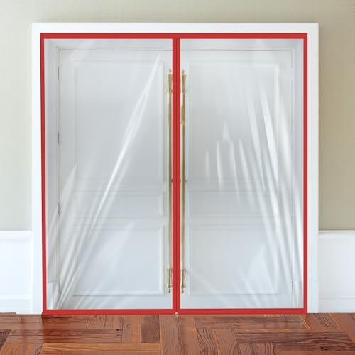 Amylove 72 x 80 Inch Dust Barrier Door, Double Sided Zipper, 6 x 6.7 ft