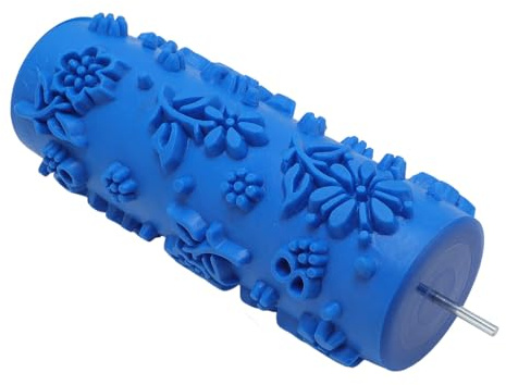 RASTKY Prägetextur-gummifärgroller för heminredning, konstnärligt mönster färgrulle för vägg- och möbelmålning, 12,7 cm