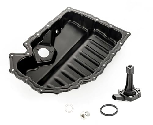 LST Ölwanne Set mit Ölstandsensor Ölbehälter kompatibel mit Audi A3 TT Seat Alhambra Altea Leon Skoda Octavia Superb Yeti VW Beetle CC Eos Golf Jetta Passat Scirocco Sharan Tiguan - 1.8 2.0 TSI TFSI