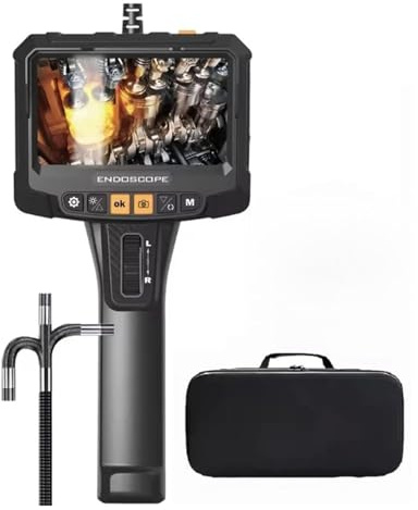 Telecamera for endoscopia for periscopio industriale a 360° a 2 vie 1080P con schermo HD da 5 alto(1m,8mm dual lens)