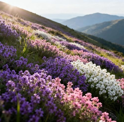 50000 Pezzi Semi di Timo Mix, Resistenti al Freddo e Siccità Facili da Coltivare per Giardino e Balcone