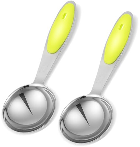 2 Pcs Single Measuring Spoon with Grip, 2tbsp (15ml) Scoop Stainless Steel Tablespoon Measuring for Coffee, Tea, Soup