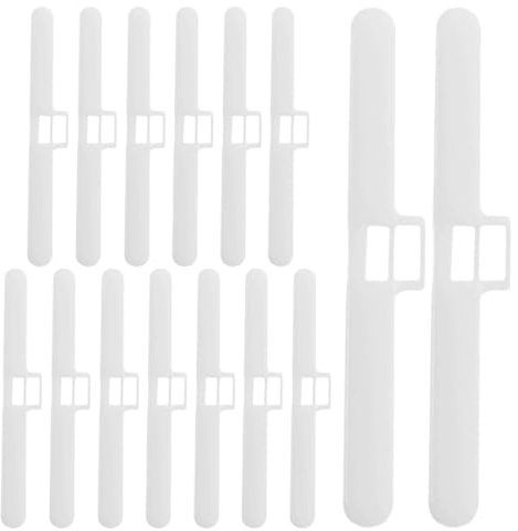 Alasum Soporte de Reparación para Cortinas Lamas Verticales Diseño de Doble Agujero, Plástico Blanco Ajustable y Paquete de 15 Piezas para Persianas Colgantes