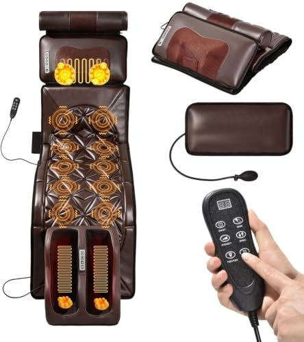 Alfombra Masajeadora Para El Cuerpo | Plegable | Almohadilla Masajeadora Multifuncional De 9 Modos Con 3 Ajustes De Calor Para Cuerpo Entero | Para Cuello, Hombros, Espalda, Cintura, Caderas,