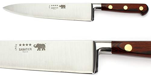 Thiers-Issard Sabatier Kochmesser Küchenmesser Messer - Klinge 20 cm - Griff Staminaholz rot - Geschmiedete Profi Qualität