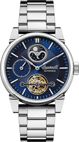 Ingersoll The Swing Mens Automatic Watch I07501 with a Blue Dial and a Silver Stainless Steel Band