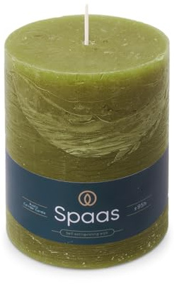 Spaas Rustikale Stumpenkerze 100/130 mm 95Std. - Olivgrün