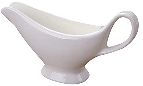 salsera de porcelana 1Pollas de porcelana Salsa de porcelana Bote en todo el diseño, salsa de salsa de salsa se puede utilizar para el aderezo para ensaladas y pimienta negra (80 ml o 130 ml) salsera