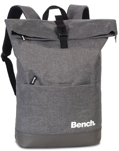 Bench Roll Top Rucksack Kurierrucksack Daypack Backpack 64180, Farbe:Dunkelgrau