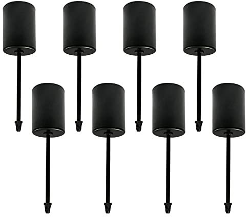 Gativs Portacandele per Corona dell'Avvento 8 Pezzi Portacandele Affusolati Candelabri Moderni Candeliere da Tavolo e Esterno Portacandele Natalizio Portacandele Candeliere in Metallo Candelabro Nero