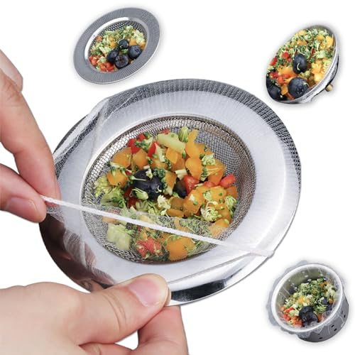 WYIRONG 250 Pack Disposable Drain Covers, Disposable Mesh Sink Strainer Pouches for Sourdough, One Use Sourdough Drain Catcher Mesh Cover Nets for Kitchen Sink, Strainer Pouches Kitchen and Bathroom