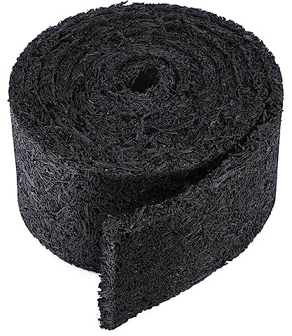 140 x 5.5 Rubber Mulch Roll for Landscaping-Permanent Garden Mulch Barrier-Recycled Rubber Mulch Mat Roll for Plants, Vegetables, and Flowers (Black)