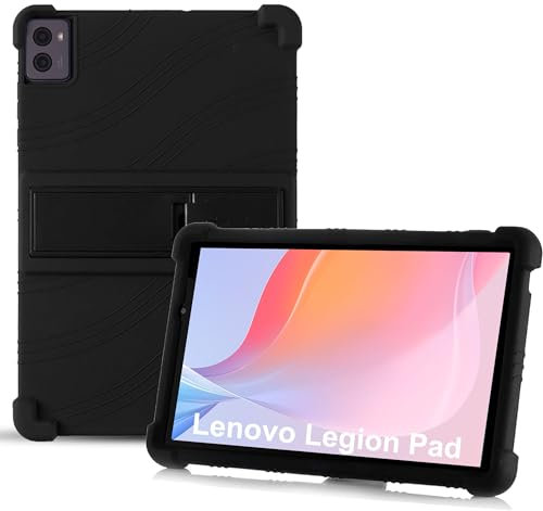 zZjoOoj Hülle für Lenovo Legion tab 3rd gen/Lenovo Legion Tab 8.8'' Tablette Case,Soft Schutzhülle Liquid Silicone Tablette Cover,Hochwertiges Silikon Premium TPU hülle mit Standfunktion -Black