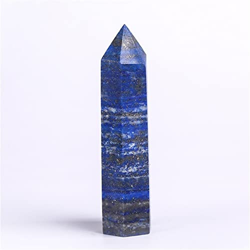 TCYNNQVD Natural Crystal Pillar of Lapis Lazuli Wand Pillar Point Hexagonal Prism Feng Shui Decoration Reiki Crystals (Size : 6-7cm)