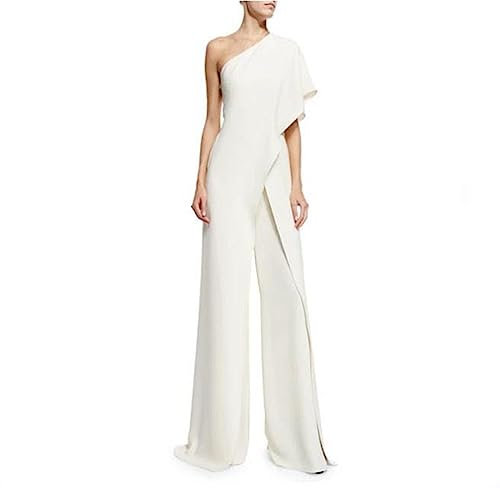 HAOLEI Sexy Tute da Donna con Spalle Scoperte Tinta Unita Elegante Tuta Playsuit Lunghe a Gamba Larga Pantaloni Jumpsuit con Cintura Beachwear Tute Donna Primaverile