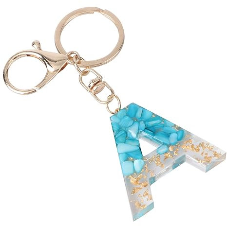 LALADEFIEE Schlüsselanhänger Alphabet-design Blau a Klein Leicht Modisch Für Schlüssel Taschenzubehör Handtaschendekoration Anhänger Für Auto Schlüssel Tasche Rucksack