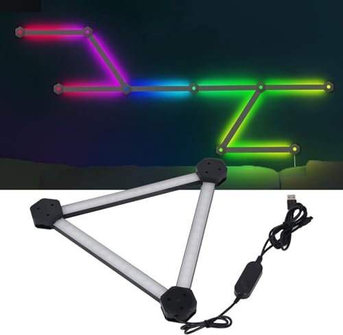 Bewinner Smart RGB LED Lichtleiste Innen – 6 Sets Individuelle Installation Ambiente Dekoration, TV Hintergrundbeleuchtung mit Sync, Partybeleuchtung Dimmbar für Gaming Dekor