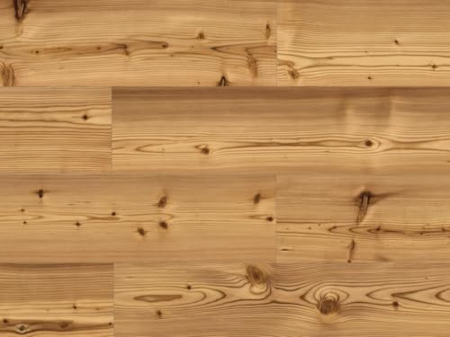 Granorte Korkboden Natur mit integrierte Kork-Dämmung zum klicken, Bodenbelag 8,5mm, Landhausdiele Korkoberfläche, Fußwarm Kork-Fußboden klicksystem, 1Paket(2,03m²)-DESIGNTrend Lärche Spice