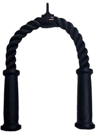 Amagogo Triceps Rope Cable Machine Attachment Pull up Bar for Doorway Twisted Pull Down Rope for Pull Up Bar for Doorway, Black