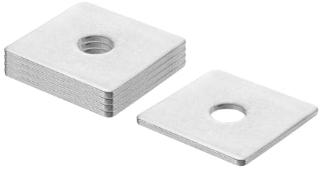 QUARKZMAN 5Pcs Piastra Quadrata Da 2 Per Bullone Da 1/2, Piastra Di Supporto In Acciaio Inossidabile 201 Rondella Piatta Spaziatore Guarnizione Per Riparazione(Spessore 0.12)