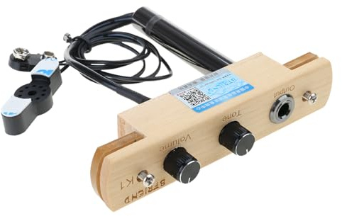 Tonabnehmer für Cajon-Trommel, Tonabnehmer mit Lautstärkeregler, Mikrofon-Tonabnehmer-Systeme für Box-Trommel, einfach zu installieren
