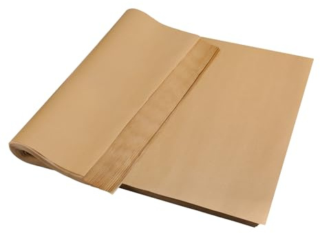 Maitys Backpapier, 500 Stück, 45,7 x 66 cm, vorgeschnitten, antihaftbeschichtet und auslaufsicher, groß, ungebleicht, Backpapier für volle Größe, Backpapier, Grillen, Luftfritteuse, Dampfgaren, Brot