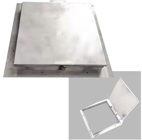 LIKANGLONGJU Tapa Rejilla Desague Terraza Jardin, Arqueta Marco de Acero Inoxidable para Bomba de Sumidero Séptico, Ideal para Patios(30x30cm/12x12in)