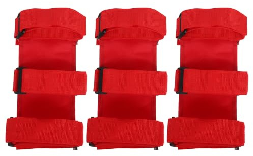 Ciieeo Soporte para extintor de incendios (3 unidades): soporte ajustable con banda de fijación para coche, con cierre de contacto para maletero y uso en exteriores.