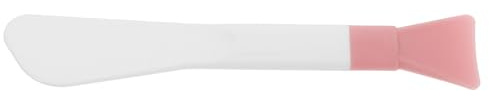 FIXOSHEE Pennello per Maschera in Silicone Bianco Doppia Testa, Spatola per Crema Viso Riutilizzabile, Strumento di Mascheratura per Applicazione Uniforme della Skincare Quotidiana