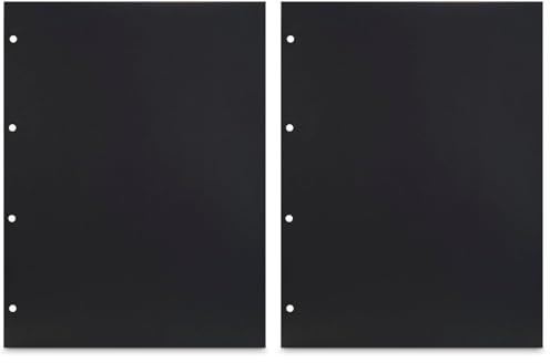 Hama | Hoja para foto para álbum de anillas (23,3x31cm, 25 unidades, perforado) negro (Paquete de 2)