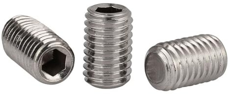 M8 x 1,0 mm (8 mm) Feingewinde-Gewindestifte, Innensechskant-Set, Edelstahl 304, DIN 913(M8X1.0X40mm-5pcs)