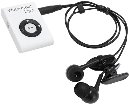 Oreilet Lettore MP3 Impermeabile, Cuffie Subacquee per Lettore Musicale MP3 Swimmer, Memorizza Oltre 2000 Brani, per Nuoto, Surf, Immersioni, Sport Acquatici (WHITE)