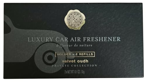 RITUALS Luxury Car Air Freshener Velvet Oudh, Holder + 2 Refills, 2x 3 g